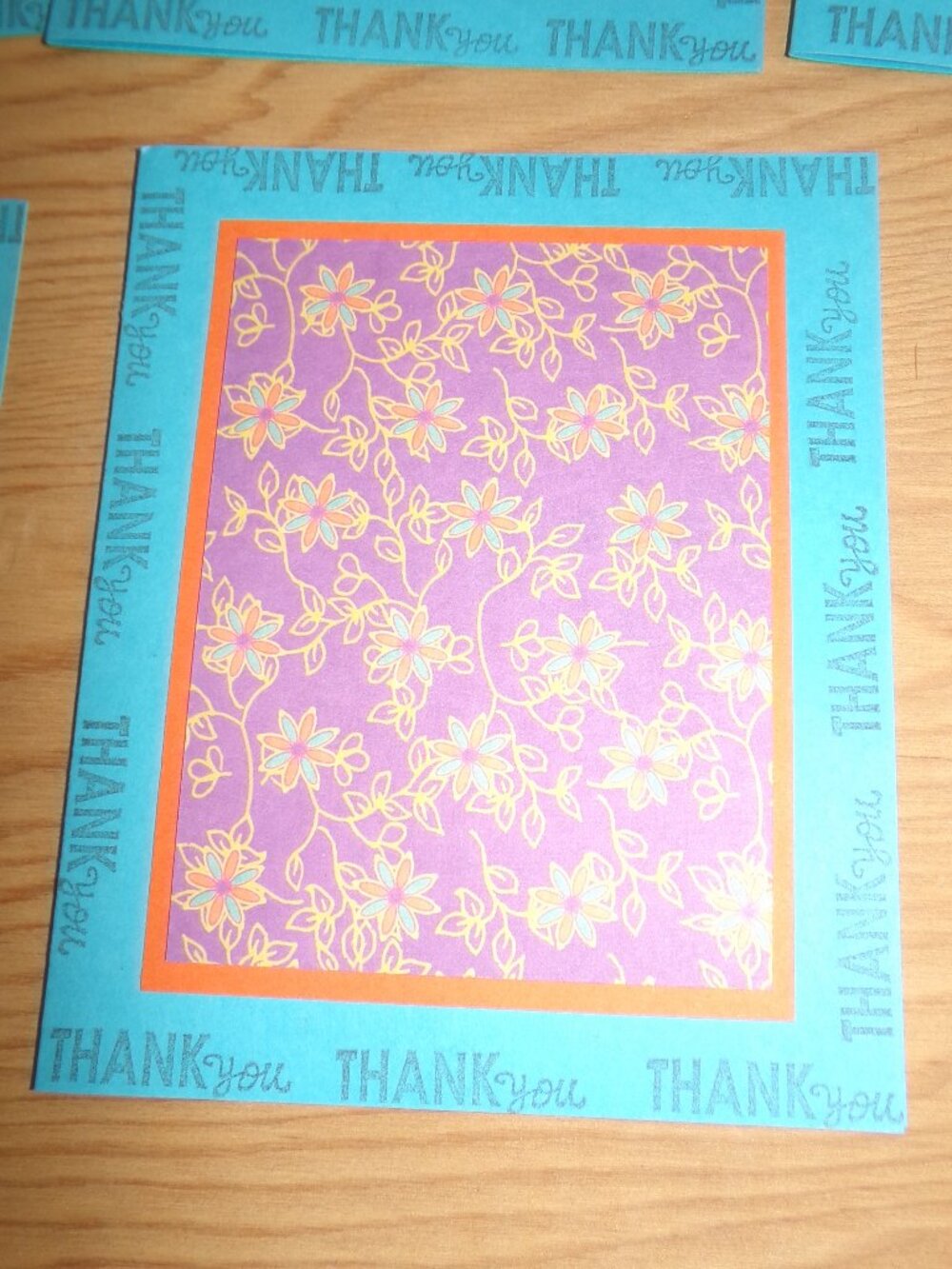 Set of 12 NWT Handmade Floral Thank You Cards